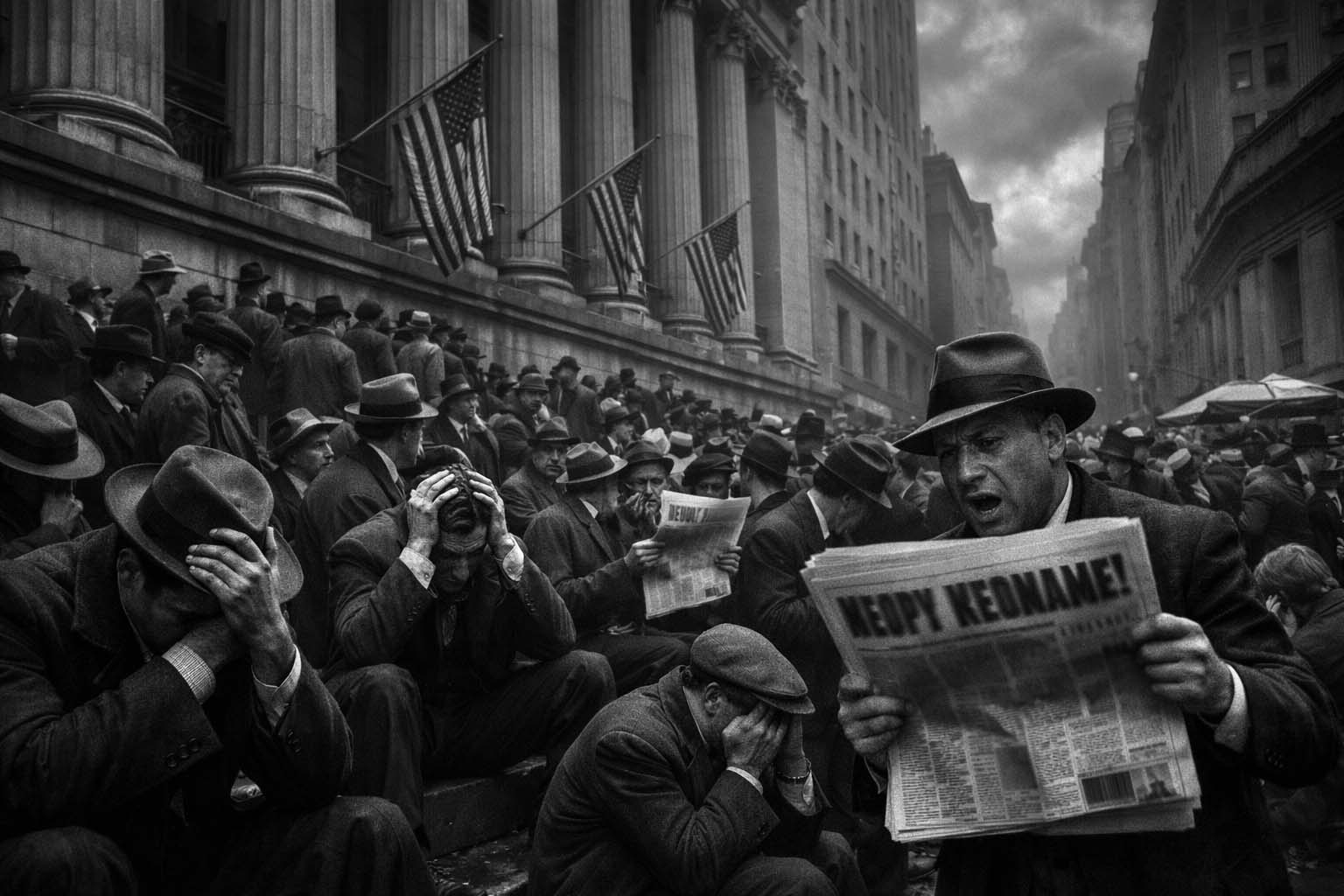 Pánico en Wall Street durante el crac de octubre de 1929