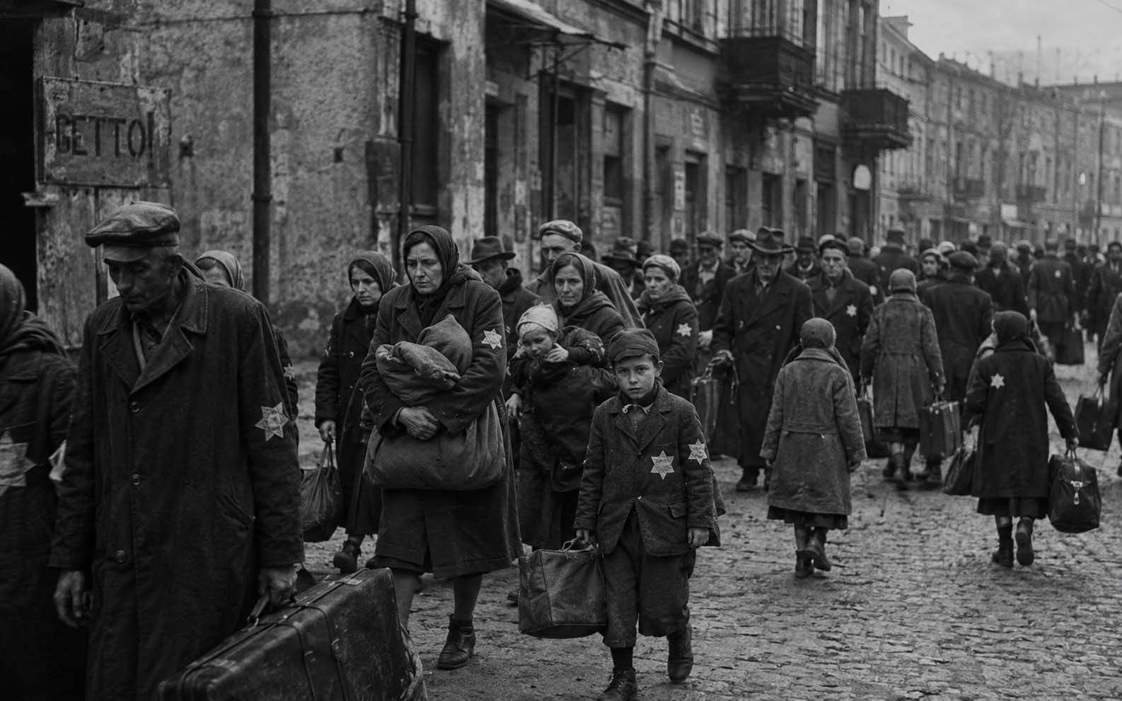 Familias judías en un gueto europeo, 1942