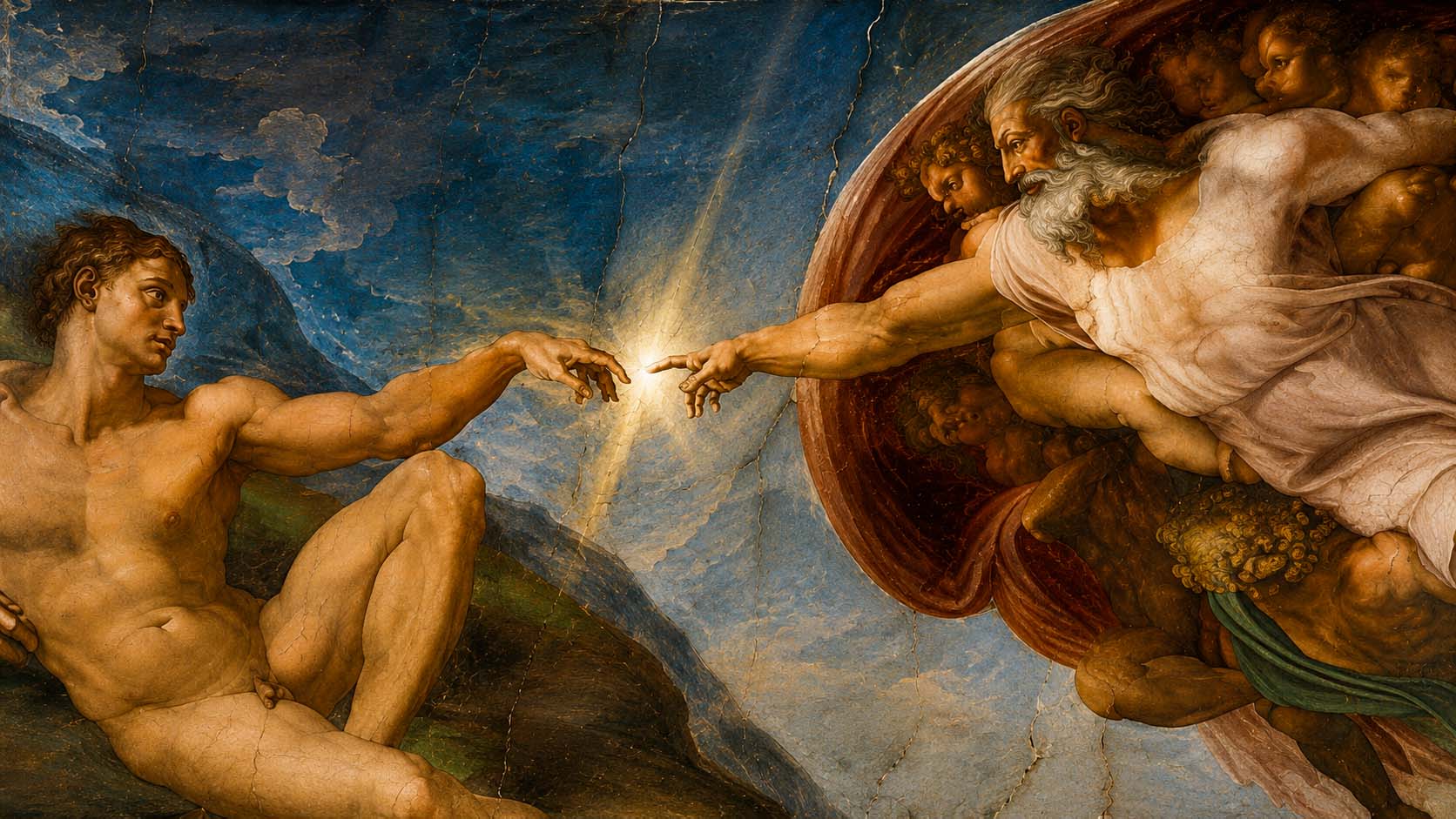 La Creación de Adán, fresco de Miguel Ángel en la Capilla Sixtina