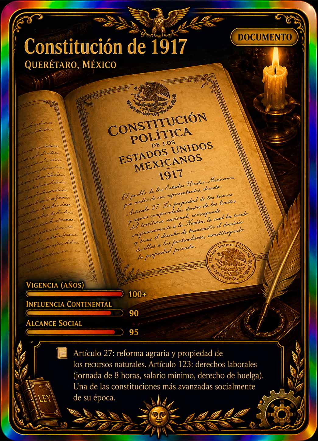 Cromo histórico: Constitución mexicana de 1917