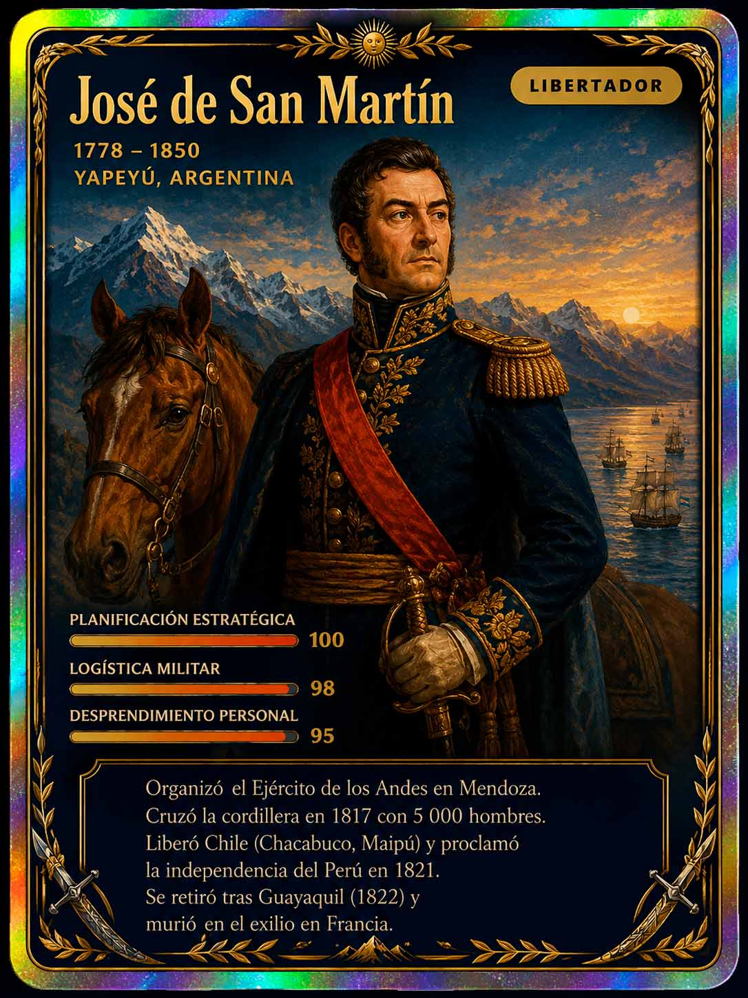 Cromo histórico: José de San Martín