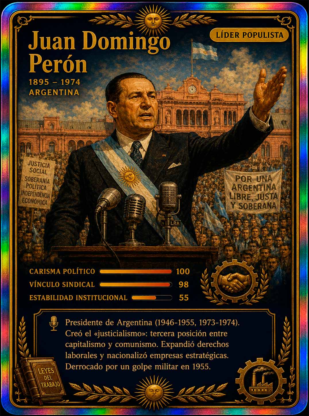 Cromo histórico: Juan Domingo Perón
