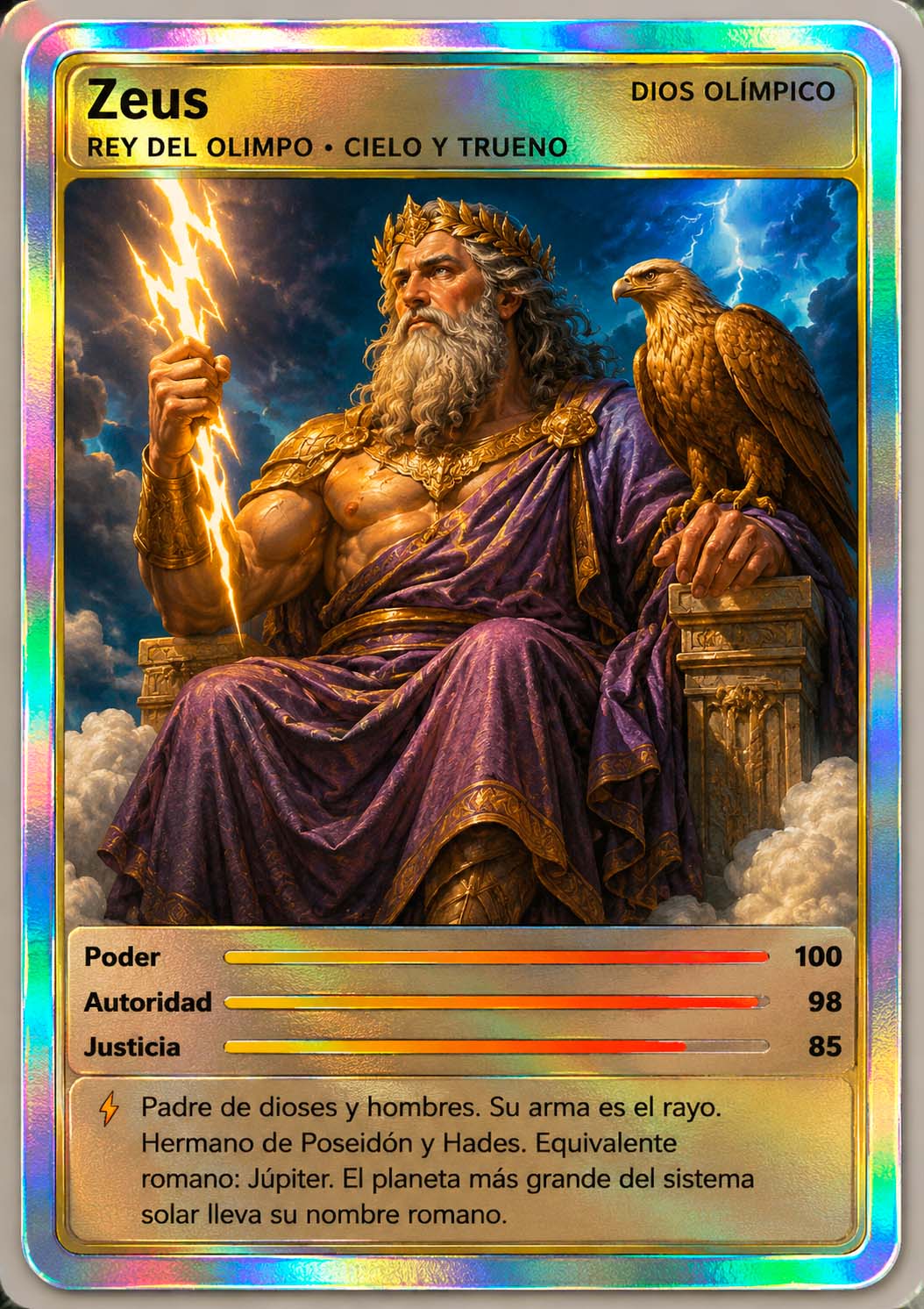 Cromo mitológico: Zeus