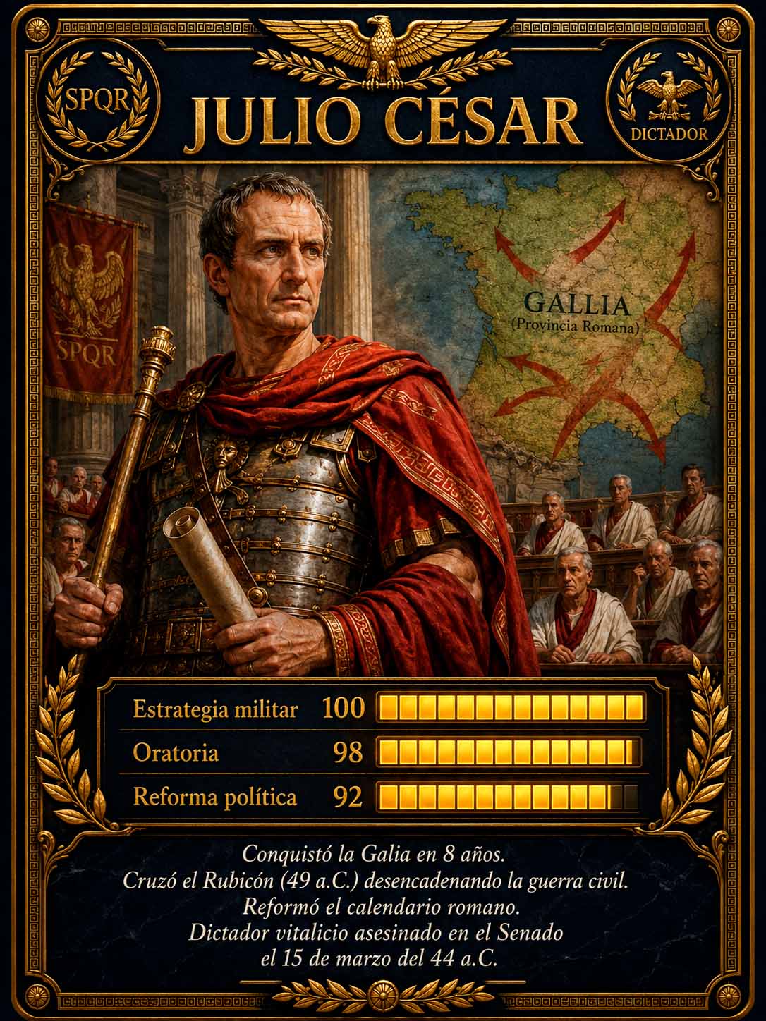 Cromo histórico: Julio César